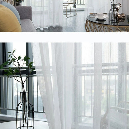 Firana woalowa z błyszczącą nicią