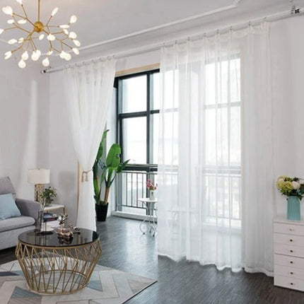 Firana woalowa z błyszczącą nicią