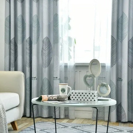 Nowoczesna firana w duże liście