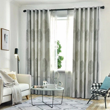 Zwiewna firana we wzór liści