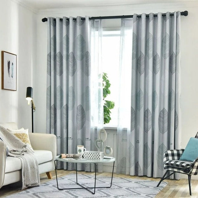 Nowoczesna firana w duże liście