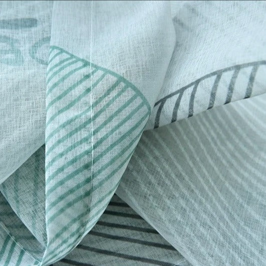 Nowoczesna firana w duże liście