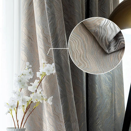 Nowoczesna zasłona zaciemniająca srebrny wzór