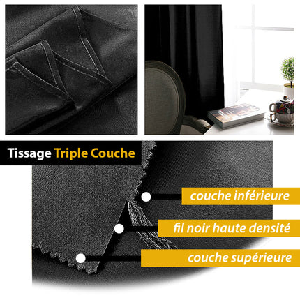 Czarna zasłona zaciemniająca na taśmie marszczącej