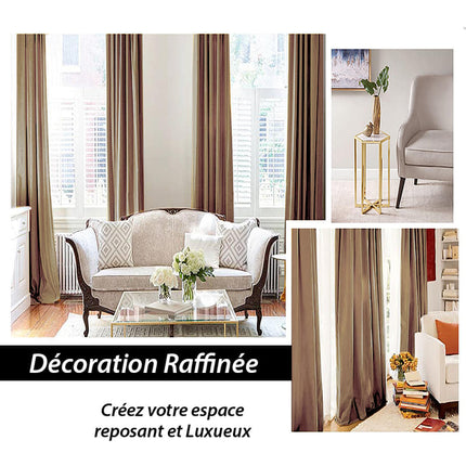 Łososiowa aksamitna zasłona termiczna do salonu