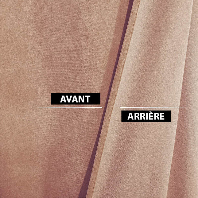 Łososiowa aksamitna zasłona termiczna do salonu