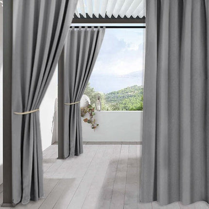 Liliowa zasłona ogrodowa wodoodporna na taras