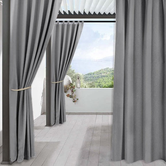 Liliowa zasłona ogrodowa wodoodporna na taras