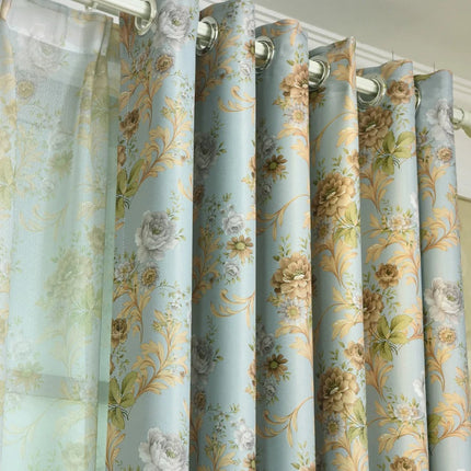 Zasłona zaciemniająca w kwiatowy wzór