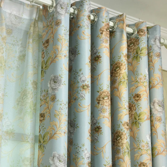 Zasłona zaciemniająca w kwiatowy wzór