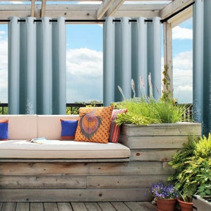 Zielona zasłona na taras z motywem