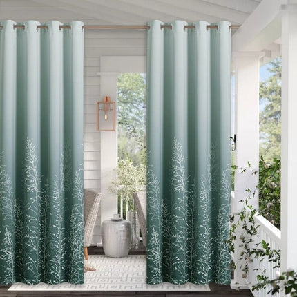 Zielona zasłona na taras z motywem