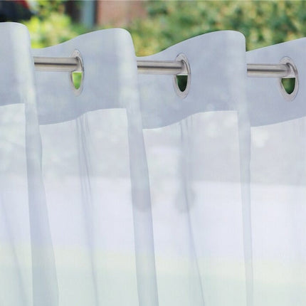 Prześwitująca firana ogrodowa na przelotkach
