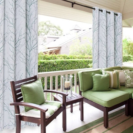 Zasłona zewnętrzna w gałązki na taras
