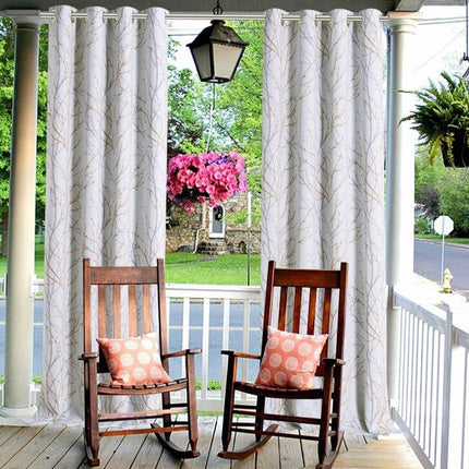 Zasłona zewnętrzna w gałązki na taras