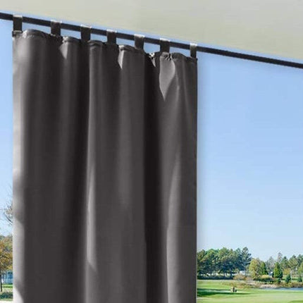 Ciemnoszara zasłona zewnętrzna na szelkach
