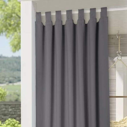 Ciemnoszara zasłona zewnętrzna na szelkach