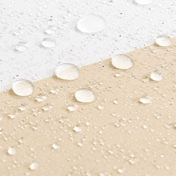 Zasłona ogrodowa w biało-szare pasy