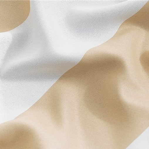 Zasłona ogrodowa w biało-szare pasy