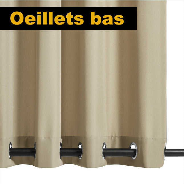 Pomarańczowa zasłona ogrodowa na altanę z przelotkami.