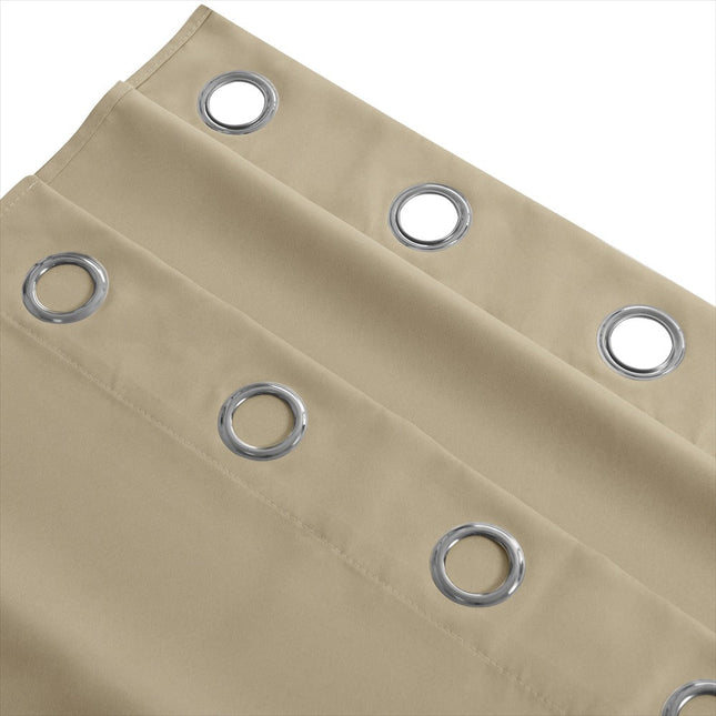 Pomarańczowa zasłona ogrodowa na altanę z przelotkami.