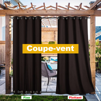 Wytrzymała zasłona zewnętrzna na przelotkach