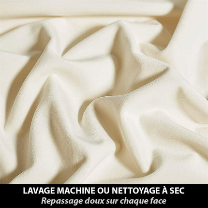 Aksamitna zasłona izolacyjna w kolorze ivory