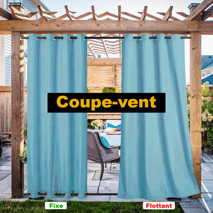 Zasłona zewnętrzna na balkon na przelotkach