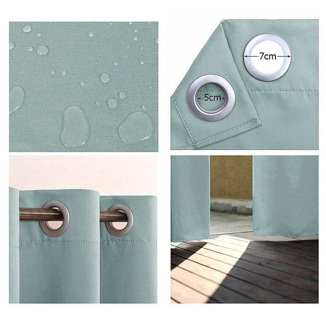 Turkusowa zasłona ogrodowa na altanę wodoodporna.