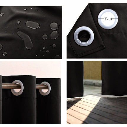 Czarna zasłona ogrodowa na werandę