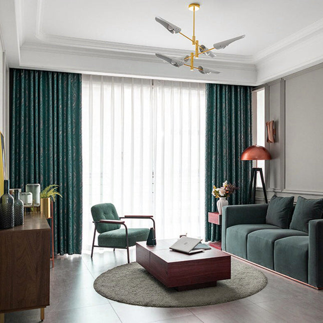 Zasłona skandynawska z geometrycznym wzorem