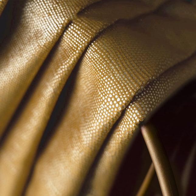 Żółta zasłona skandynawska w kropki