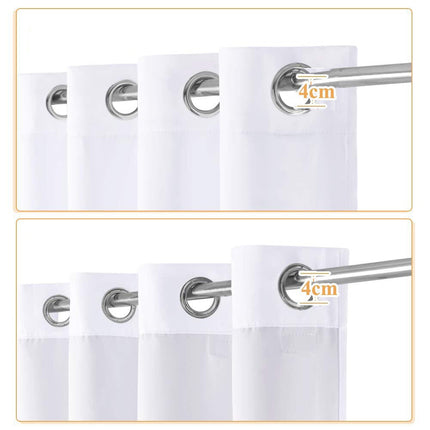 Biała zasłona zaciemniająca i termiczna gładka