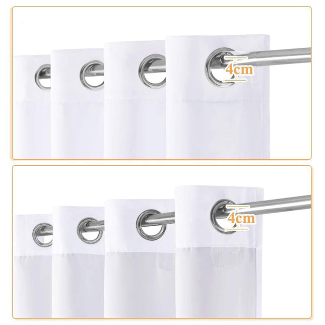 Biała zasłona zaciemniająca i termiczna gładka