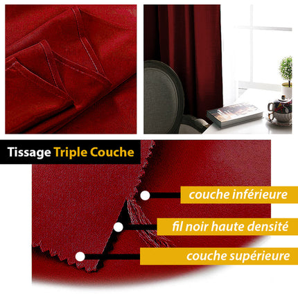 Bordowa zasłona zaciemniająca do salonu.