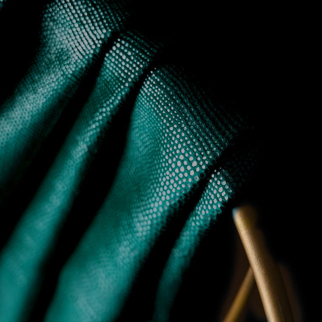 Morska zielona zasłona blackout w kropki