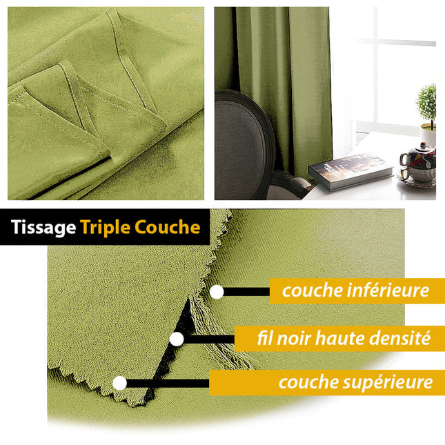 Jasnozielona zasłona zaciemniająca do pokoju