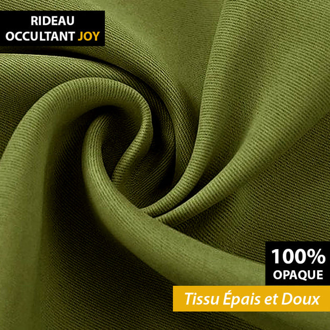 Oliwkowa zasłona zaciemniająca do pokoju
