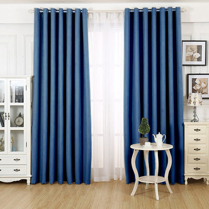 Niebieska dekoracyjna zasłona do salonu