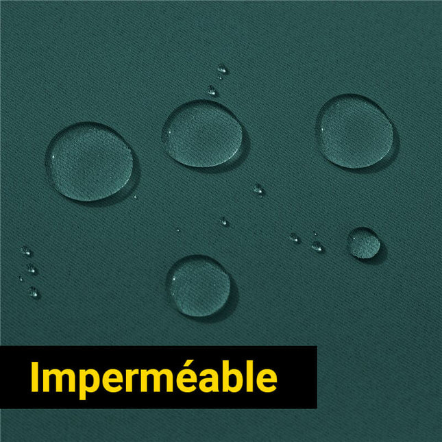 Zasłona ogrodowa w kolorze morskiej zieleni.