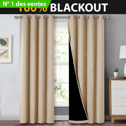 Beżowa zasłona akustyczna i termoizolacyjna