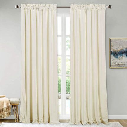 Aksamitna zasłona izolacyjna w kolorze ivory