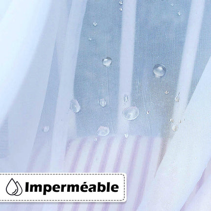 Biała firana ogrodowa na taras