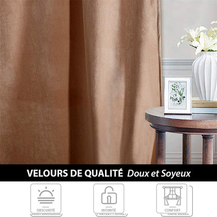 Łososiowa aksamitna zasłona termiczna do salonu