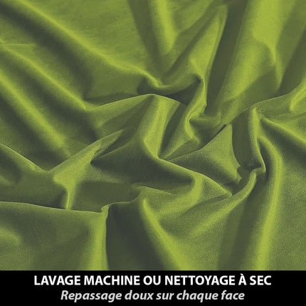 Limonkowa zasłona termiczna welurowa do salonu