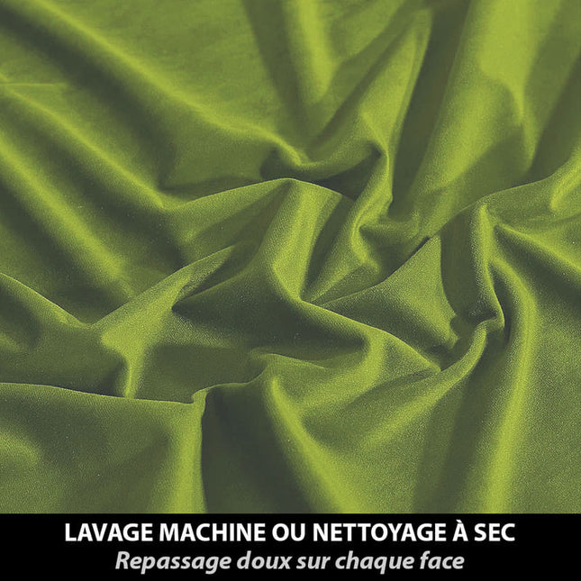 Limonkowa zasłona termiczna welurowa do salonu