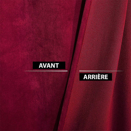 Bordowa zasłona termiczna z weluru