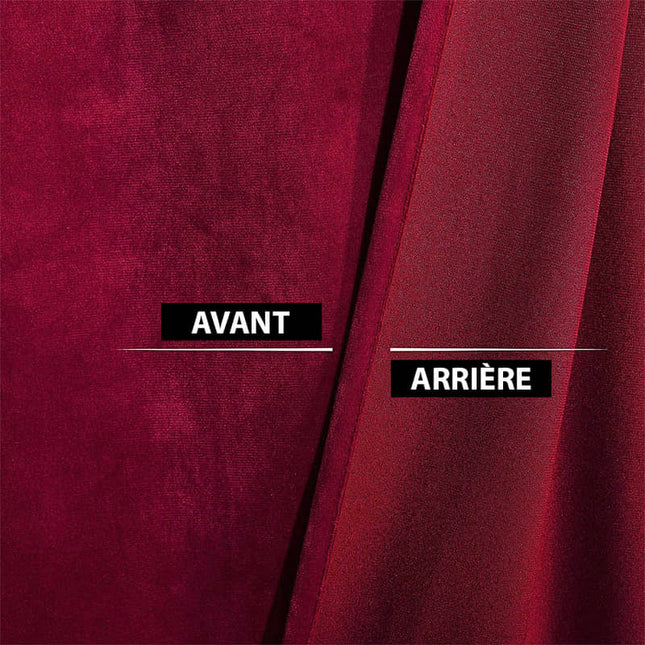 Bordowa zasłona termiczna z weluru