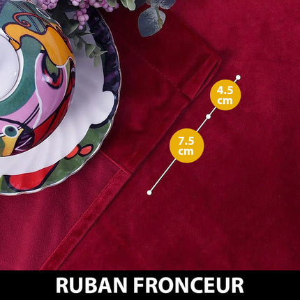 Bordowa zasłona termiczna z weluru