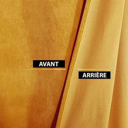 Aksamitna zasłona termiczna w kolorze złotym